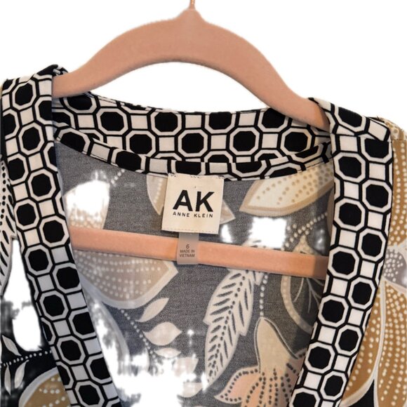 AK Anne Klein Fall Floral Wrap Dress – Size M - Picture 4 of 7